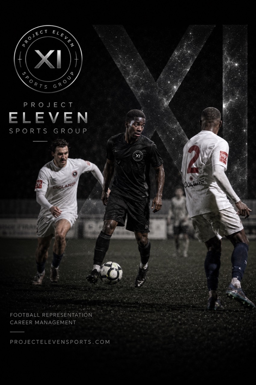 Koby Yeboah in match action for Project Eleven player presentation